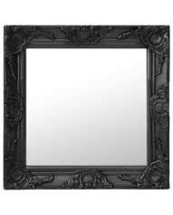 Miroir mural style baroque 50x50 cm noir | Mobilier & Déco