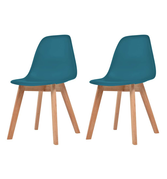 Chaises à manger lot de 2 Turquoise Plastique | Mobilier & Déco