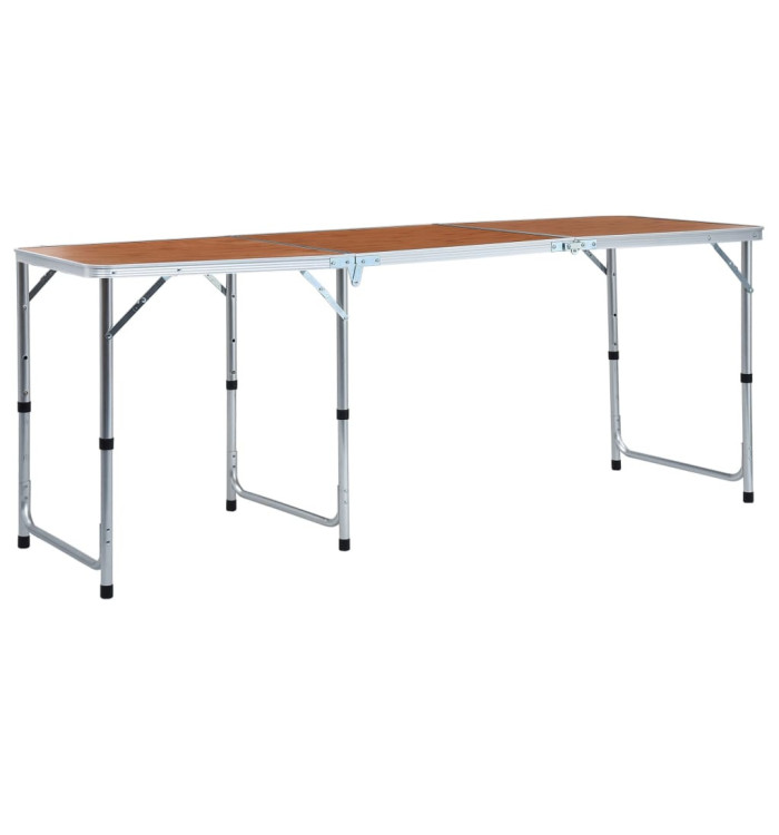 Table pliable de camping Aluminium 180x60 cm | Mobilier & Déco