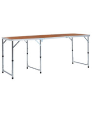 Table pliable de camping Aluminium 180x60 cm | Mobilier & Déco