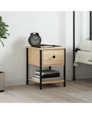 Table de chevet chêne sonoma 34x35,5x45 cm bois d'ingénierie | Mobilier & Déco