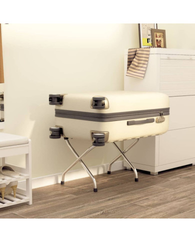 Porte-bagages avec dossier Argenté 56x39x52 cm | Mobilier & Déco