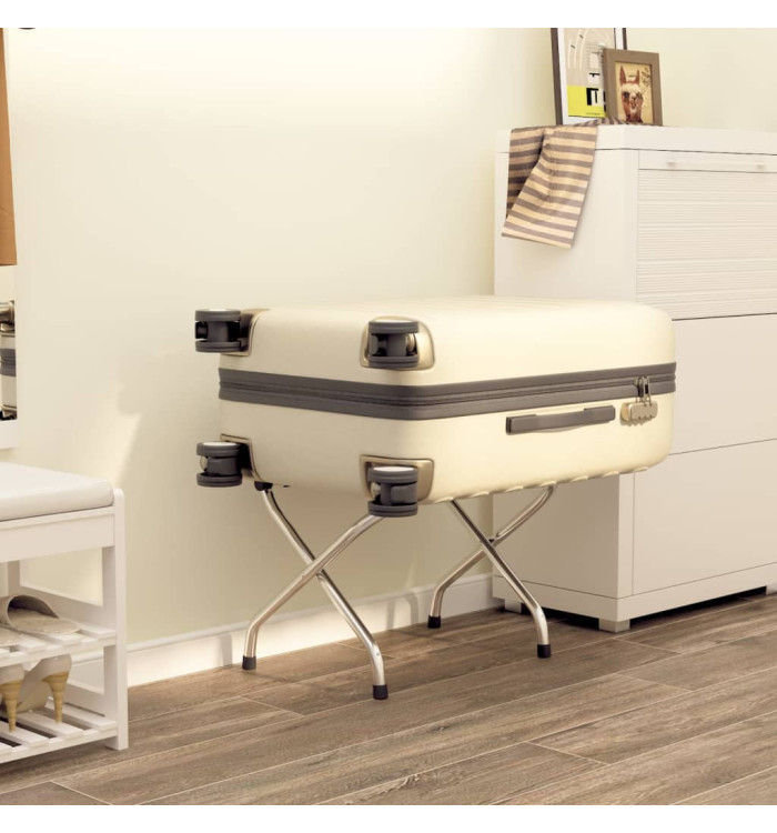 Porte-bagages avec dossier Argenté 56x39x52 cm | Mobilier & Déco