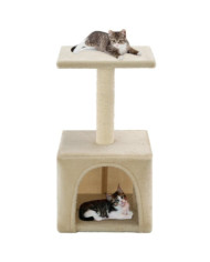 Arbre à chat avec griffoirs en sisal 55 cm Beige | Mobilier & Déco