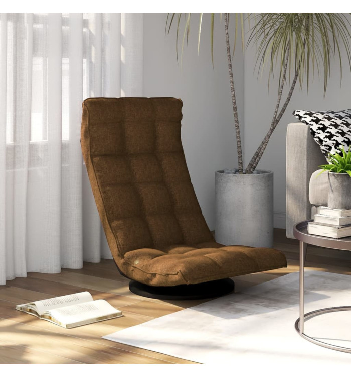 Chaise de sol pivotante Marron Tissu | Mobilier & Déco