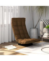 Chaise de sol pivotante Marron Tissu | Mobilier & Déco