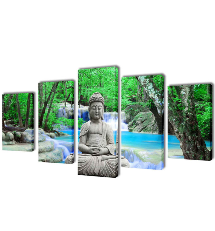 Set de toiles murales imprimées Bouddha 200 x 100 cm | Mobilier & Déco