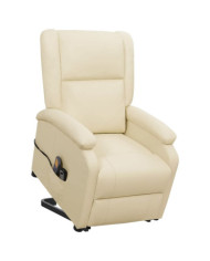 Fauteuil de massage Crème Similicuir | Mobilier & Déco