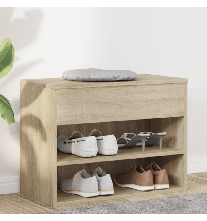 Banc à chaussures Chêne sonoma 60x30x45 cm Bois d’ingénierie | Mobilier & Déco
