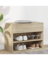 Banc à chaussures Chêne sonoma 60x30x45 cm Bois d’ingénierie | Mobilier & Déco