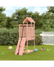 Maisonnette de jeu avec mur d'escalade bois massif Douglas | Mobilier & Déco