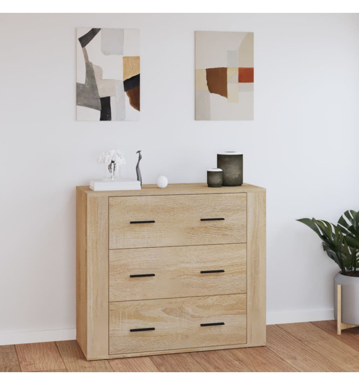 Buffet Chêne sonoma 80x33x70 cm Bois d'ingénierie | Mobilier & Déco
