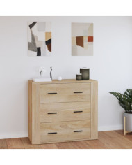 Buffet Chêne sonoma 80x33x70 cm Bois d'ingénierie | Mobilier & Déco