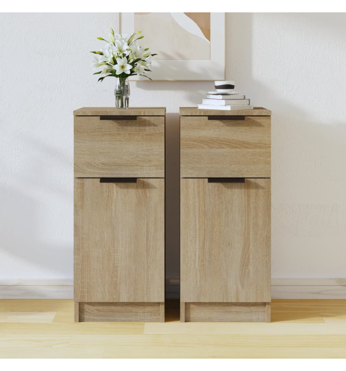 Buffets 2 pcs Chêne Sonoma 30x30x70 cm Bois d'ingénierie | Mobilier & Déco