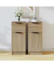 Buffets 2 pcs Chêne Sonoma 30x30x70 cm Bois d'ingénierie | Mobilier & Déco