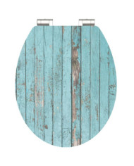 SCHÜTTE Siège de toilette avec fermeture en douceur BLUE WOOD MDF | Mobilier & Déco
