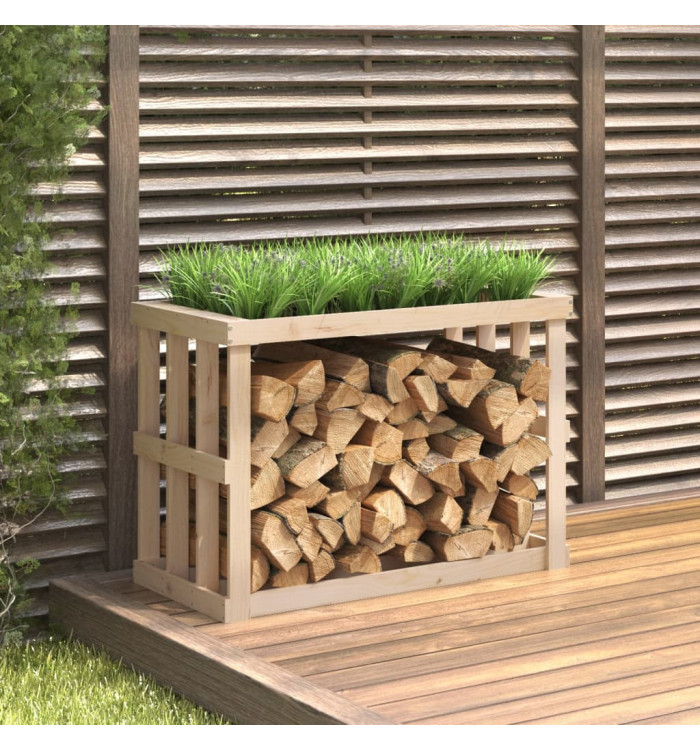 Porte-bûches d’extérieur 108x52x74 cm Bois massif de pin | Mobilier & Déco