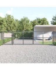 Portal de jardin maille anthracite 500x175 cm acier galvanisé | Mobilier & Déco