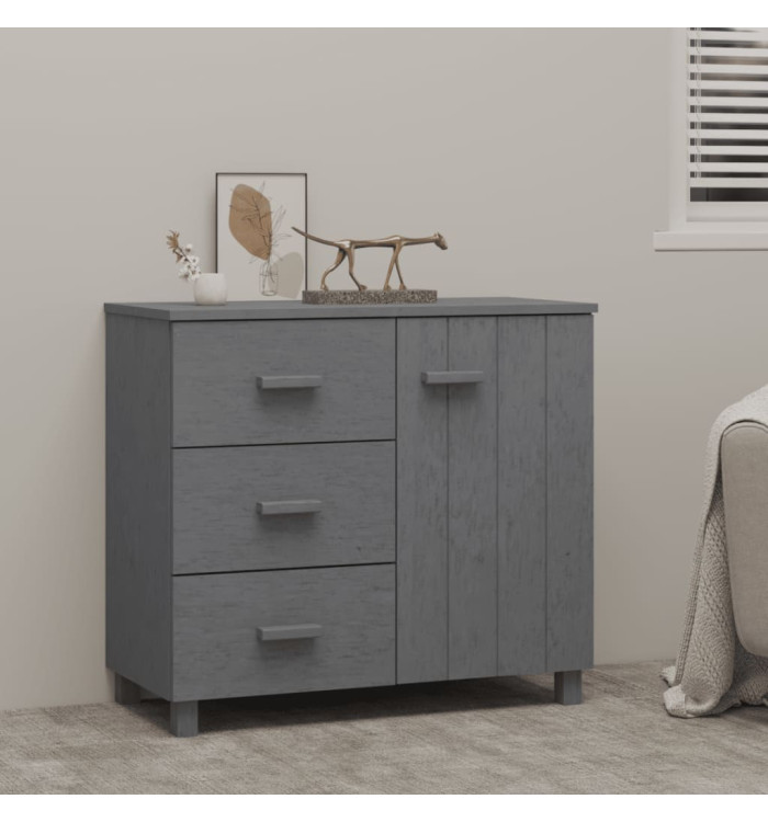 Buffet HAMAR Gris foncé 90x40x80 cm Bois massif de pin | Mobilier & Déco