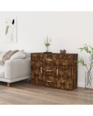 Buffet Chêne fumé 91x29,5x65 cm Bois d'ingénierie | Mobilier & Déco