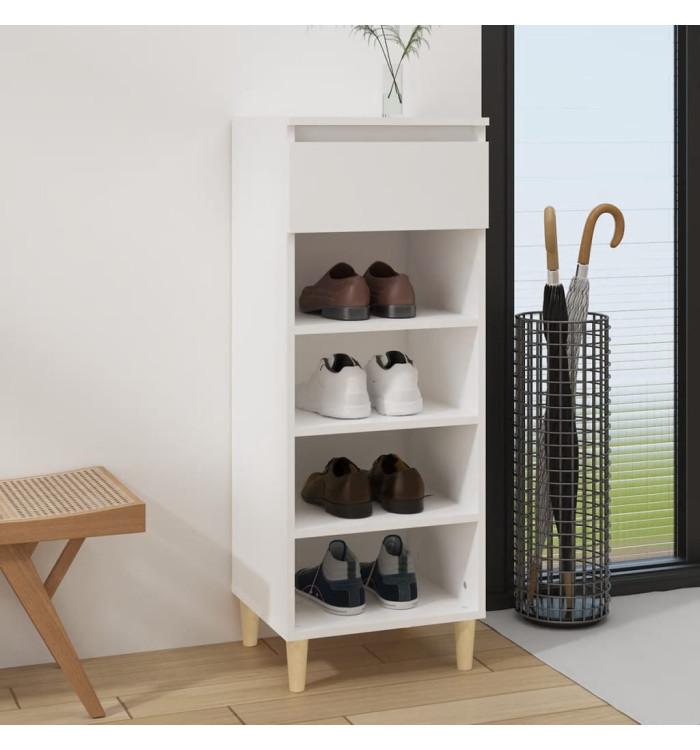 Armoire à chaussures Blanc 40x36x105 cm Bois d'ingénierie | Mobilier & Déco