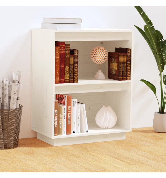 Armoire console Blanc 60x34x75 cm Bois de pin solide | Mobilier & Déco