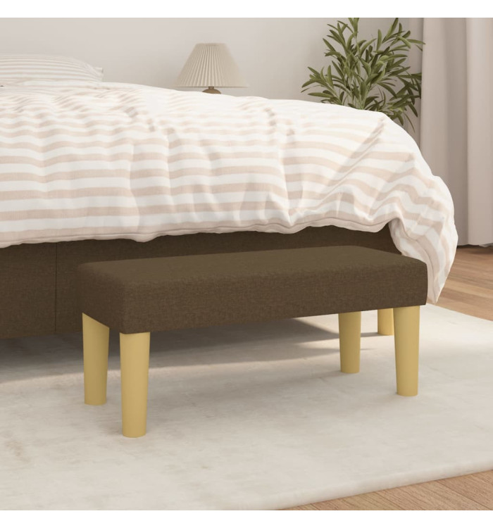 Banc Marron foncé 70x30x30 cm Tissu | Mobilier & Déco