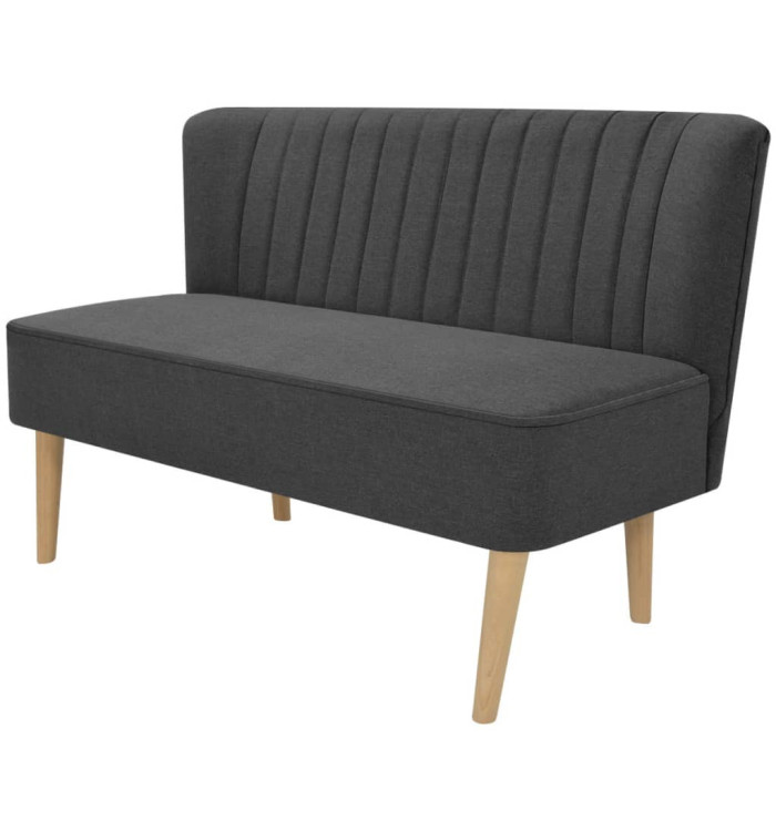 Canapé 117x55,5x77 cm Tissu Gris foncé | Mobilier & Déco