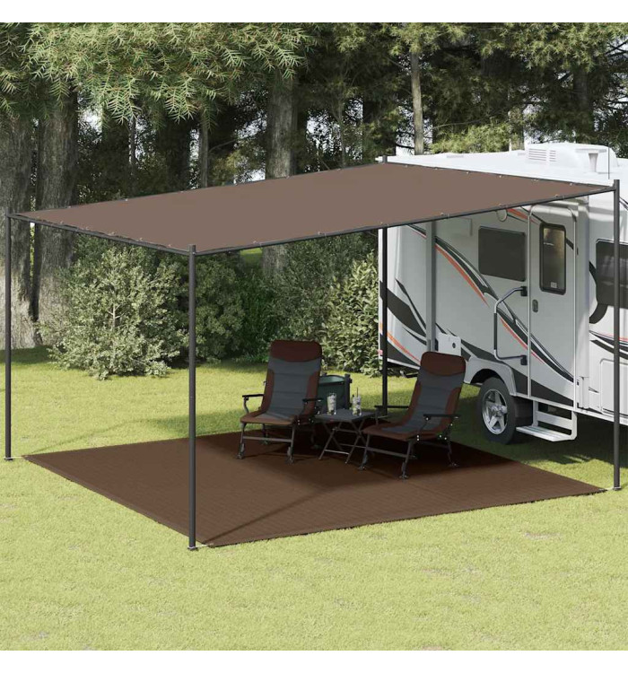 Tapis de tente 400x400 cm Marron | Mobilier & Déco