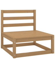 Canapé central de jardin marron miel bois de pin massif | Mobilier & Déco