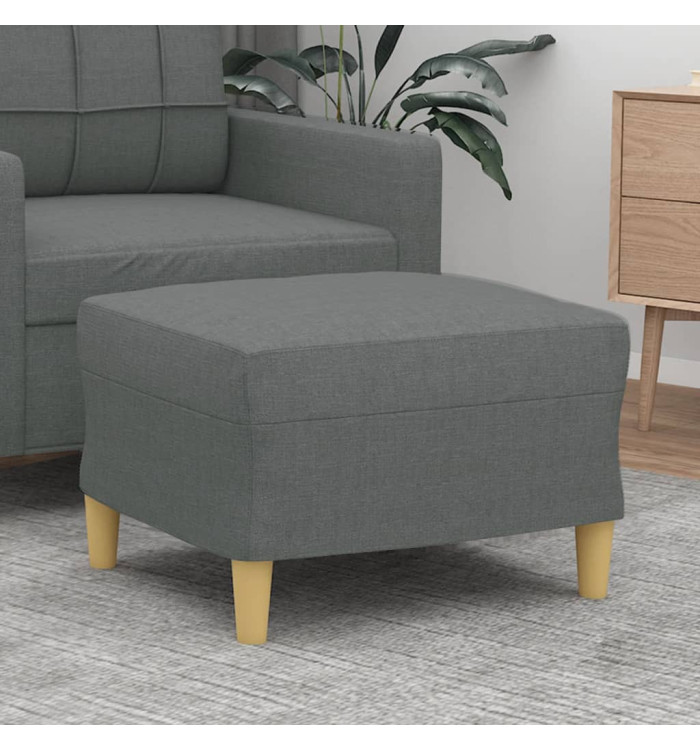 Repose-pied Gris foncé 60x50x41 cm Tissu | Mobilier & Déco