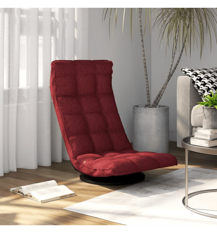 Chaise de sol pivotante Rouge bordeaux Tissu | Mobilier & Déco