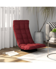 Chaise de sol pivotante Rouge bordeaux Tissu | Mobilier & Déco