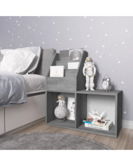 Porte-revue pour enfants Gris béton Bois d’ingénierie | Mobilier & Déco