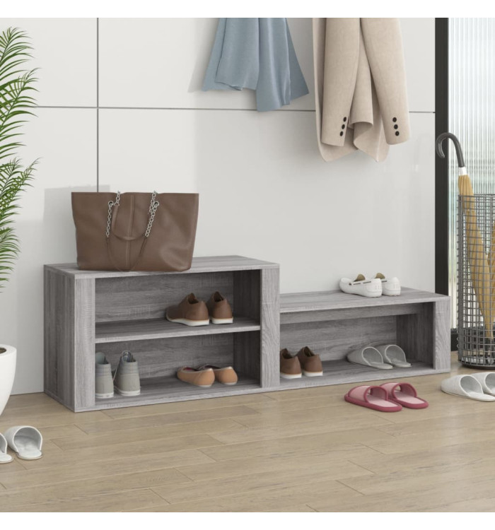 Armoire à chaussures Sonoma gris 150x35x45 cm Bois d'ingénierie | Mobilier & Déco
