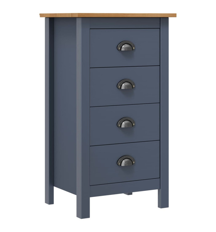Buffet Hill Gris 46x35x80 cm Bois de pin solide | Mobilier & Déco