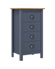 Buffet Hill Gris 46x35x80 cm Bois de pin solide | Mobilier & Déco