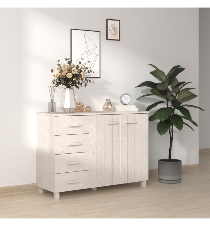 Buffet MOLDE Blanc 113x40x80 cm Bois massif de pin | Mobilier & Déco