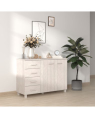 Buffet MOLDE Blanc 113x40x80 cm Bois massif de pin | Mobilier & Déco