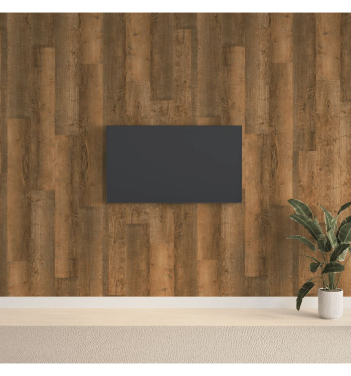 Panneaux muraux Aspect bois Marron PVC 2,06 m² | Mobilier & Déco