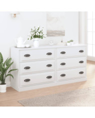 Buffets 2 pcs blanc bois d'ingénierie | Mobilier & Déco