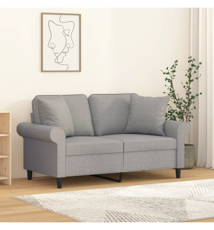 Coussins décoratifs lot de 2 Gris clair 40x40 cm Tissu | Mobilier & Déco