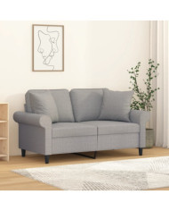 Coussins décoratifs lot de 2 Gris clair 40x40 cm Tissu | Mobilier & Déco