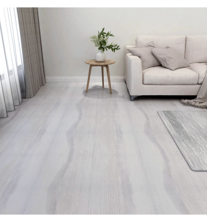 Dalles de plancher autoadhésives 55 pcs PVC 5,11 m² gris clair | Mobilier & Déco