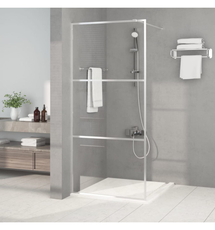 Paroi de douche Argenté 90x195 cm Verre ESG transparent | Mobilier & Déco