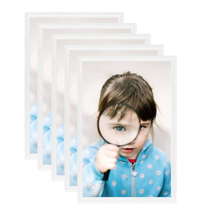 Collage de cadres photo 5 pcs de table Blanc 21x29,7 cm MDF | Mobilier & Déco