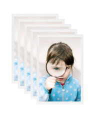 Collage de cadres photo 5 pcs de table Blanc 21x29,7 cm MDF | Mobilier & Déco