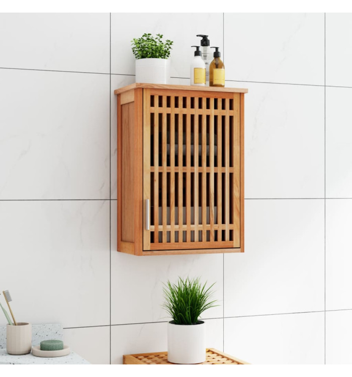 Armoire murale de salle de bain 42x23x60cm Bois massif de noyer | Mobilier & Déco