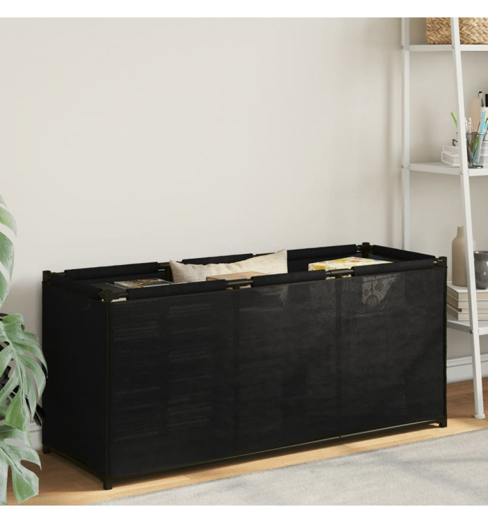 Boîte de rangement noir 105x34,5x45 cm tissu | Mobilier & Déco
