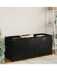 Boîte de rangement noir 105x34,5x45 cm tissu | Mobilier & Déco